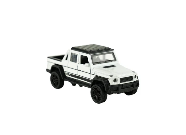 Die Cast Metal Sesli ve Işıklı Çek Bırak Beyaz Pikap ürün görseli 1