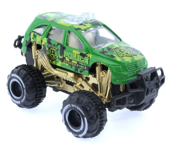 Çek Bırak Mini Off Road Yeşil Polis Aracı ürün görseli 1