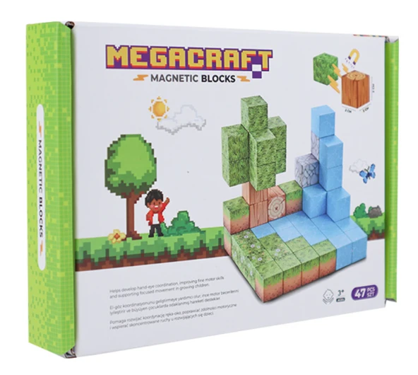 Megacraft Orman Temalı Mıknatıslı Bloklar 47 Parça - Resim 2