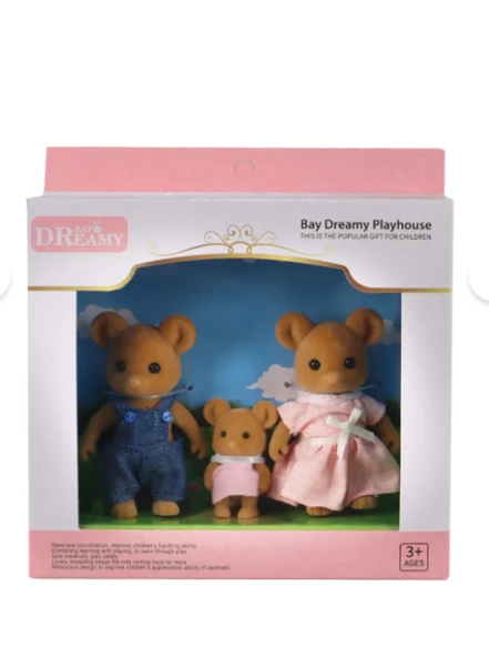 Bay Dreamy 3 lü Fare Ailesi Figür Seti ürün görseli 1