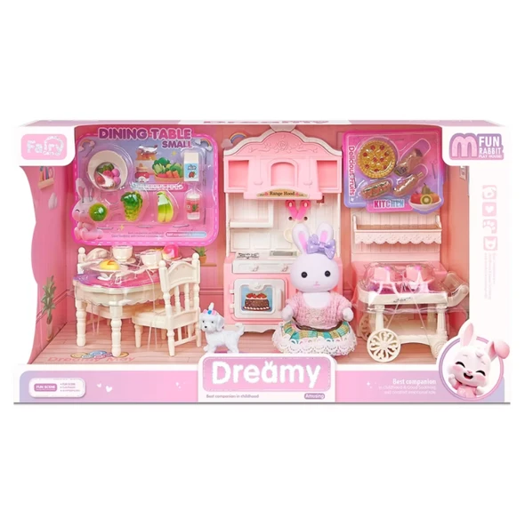Bay Dreamy Mini Tavşan Fırınlı Mutfak Oyun Seti ürün görseli 1