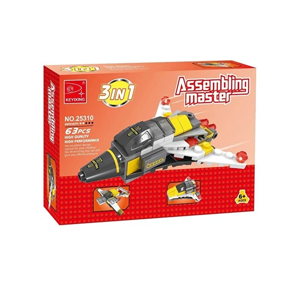 Ausini Assembling Master 3 in 1 63 Parça Uzay Araçları - Resim 2