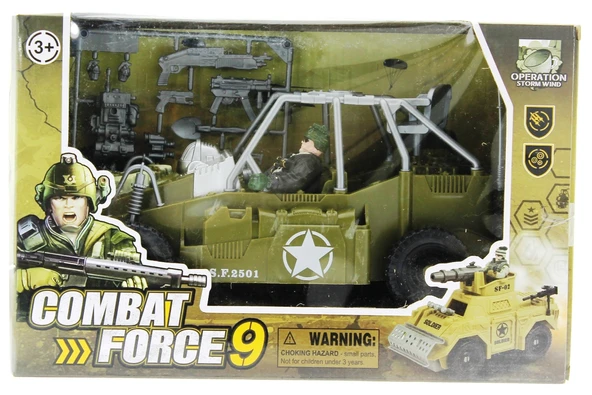Combat Force Figür ve Askeri Buggy - Resim 4