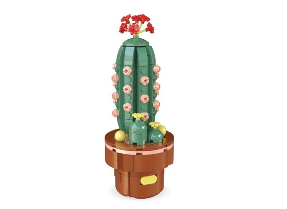 Building Block Flower 192 Parça Kaktüs ürün görseli 1