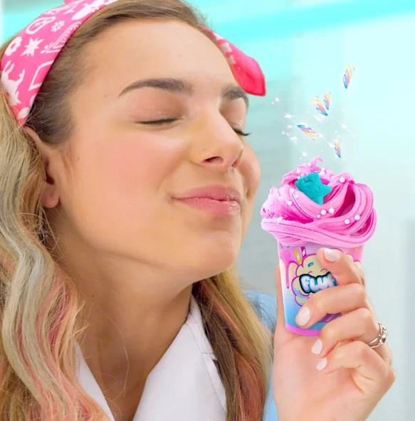 Fluffy Slime Marshmallow Dokulu Mavi - Resim 4