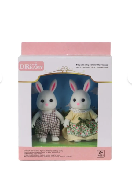 Bay Dreamy 2 li Tavşan Ailesi Figür Seti ürün görseli 1