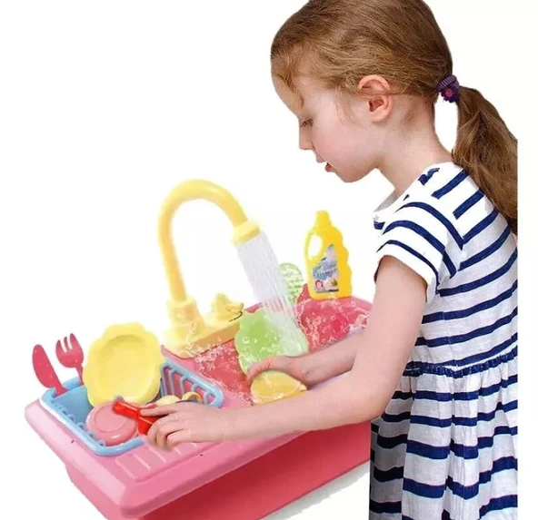 Pilli Mutfak Lavabo Oyun Seti - Resim 4