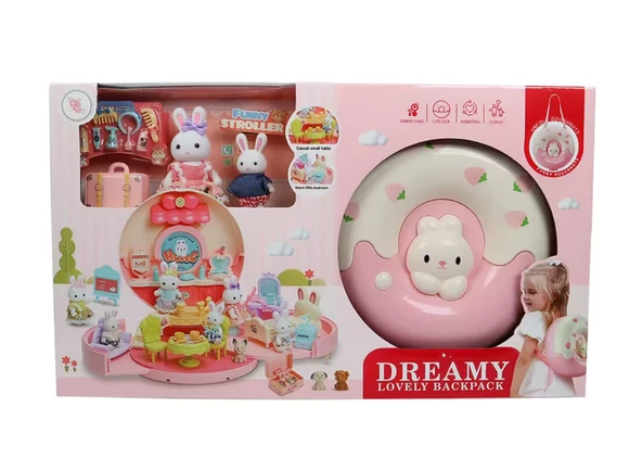 Bay Dreamy Mini Tavşan Sırt Çantalı Oyun Seti ürün görseli 1