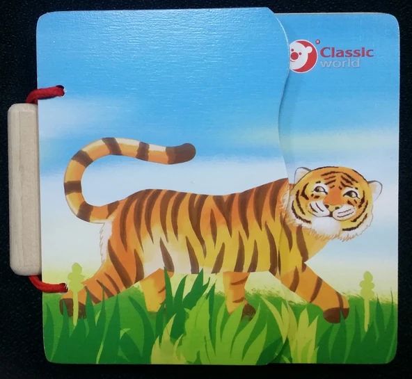 Classic World Ahşap Hayvan Ailesi Kitabım - Resim 3