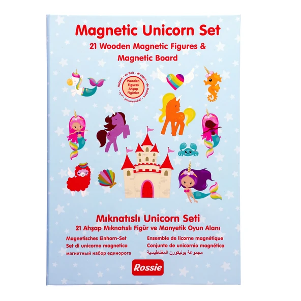 Rossie Ahşap Mıknatıslı Unicorn Seti ve Oyun Alanı ürün görseli 1
