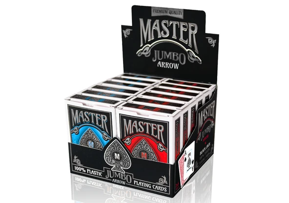 KS Games Master Jumbo Arrow Plastik Oyun Kağıdı Mavi ürün görseli 1