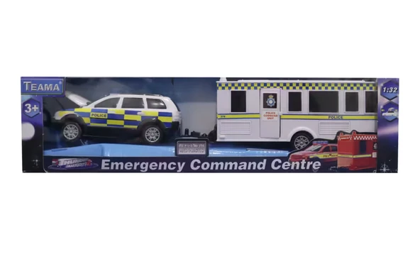 Kutulu Die Cast Metal Karavanlı Polis Arabası ürün görseli 1