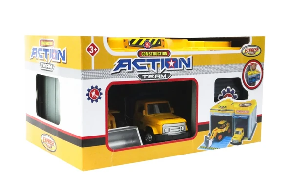 Express Wheels Metal Araçlı Çantalı İnşaat Araçları Seti - Resim 2