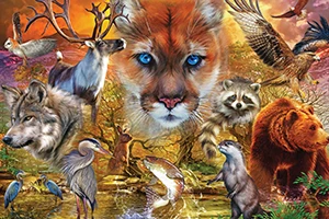 KS Puzzle 1000 Parça North American Animals - Resim 2