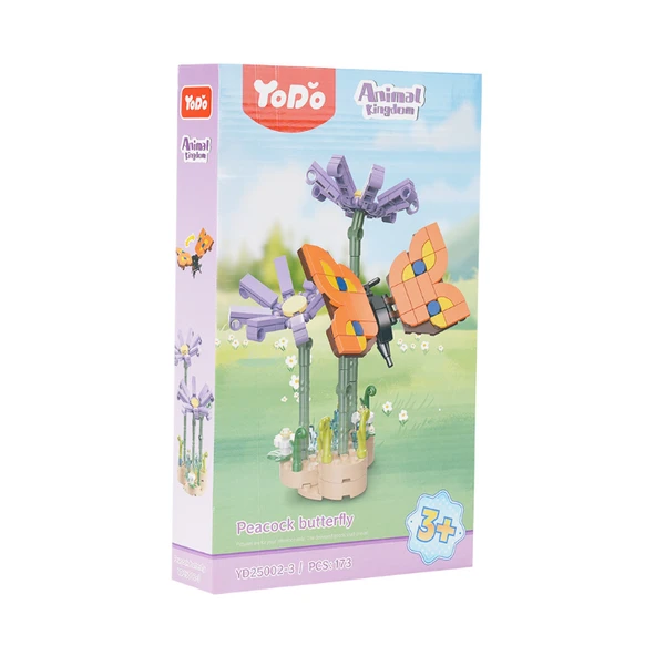 Yodo Blok Böcekler 173 Parça Kelebek - Resim 3