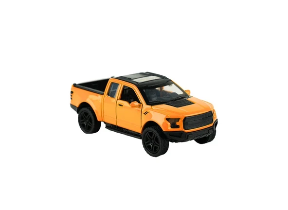 Die Cast Metal Sesli ve Işıklı Çek Bırak Turuncu Pikap ürün görseli 1