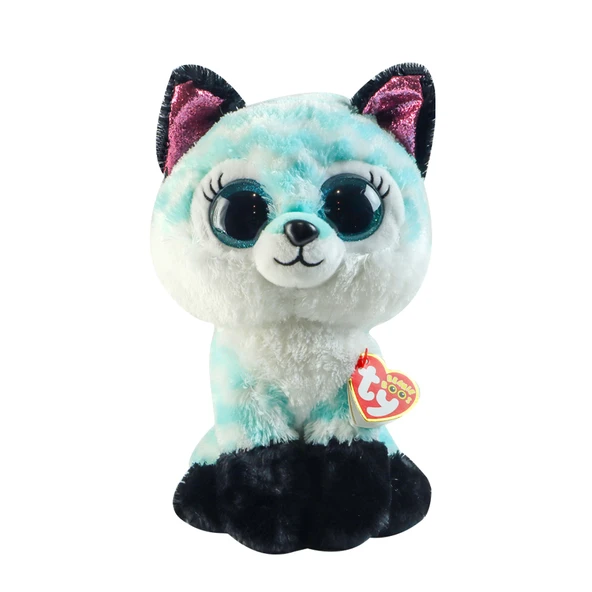 TY Beanie Boos Mavi Şevron Desenli Peluş Tilki Atlas 17 cm ürün görseli 1