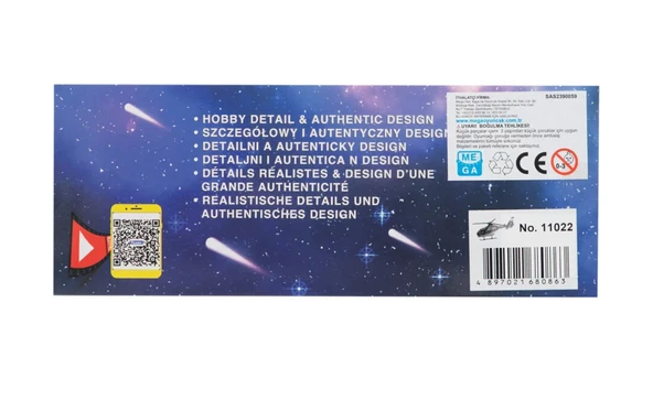 Kutulu Plastik Beyaz Helikopter - Resim 3