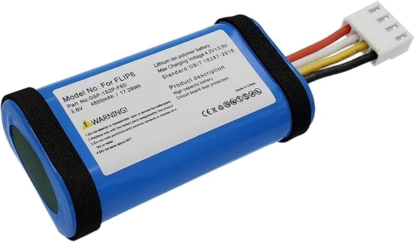 Sertec Flip 6 Uyumlu 3.7V 4800 Mah Soketli Batarya ürün görseli 1