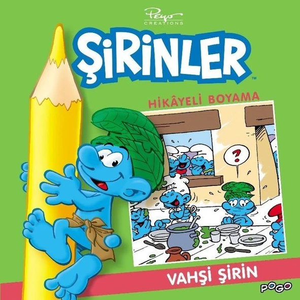 Vahşi Şirin Hikayeli Boyama - Şirinler ürün görseli 1