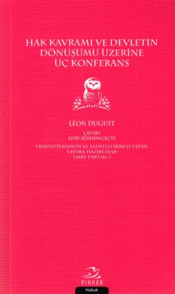 Hak Kavramı Devletin Dönüşümü Üzerine Üç Konferans ürün görseli 1