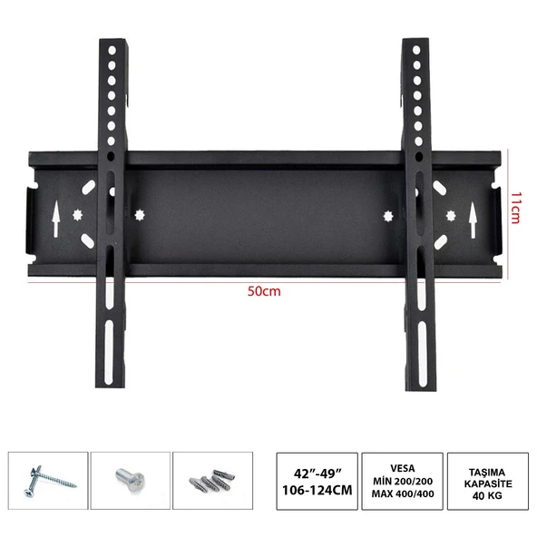 Polsat Lcd Askı Aparatı Sabit 42/49 106-124Cm 5011 ürün görseli 1
