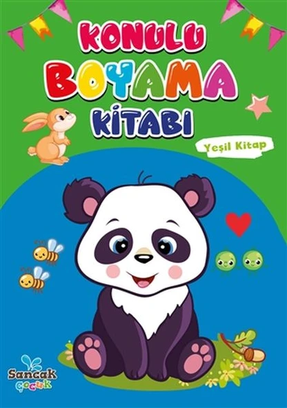 Konulu Boyama Kitabı - Yeşil Kitap ürün görseli 1