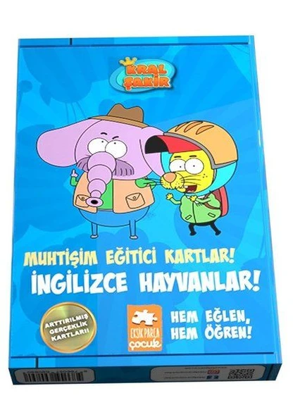 Muhtişim Eğitici Kartlar! - İngilizce Hayvanlar! ürün görseli 1