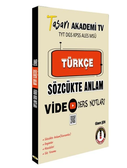 Tasarı DGS Türkçe Sözcükte Anlam Video Ders Notları ürün görseli 1