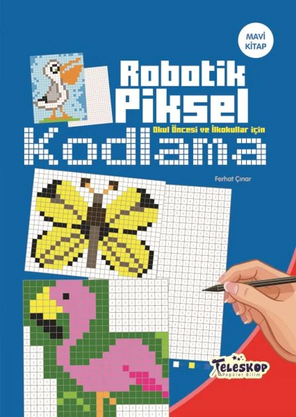 Robotik Piksel Kodlama Mavi Kitap ürün görseli 1