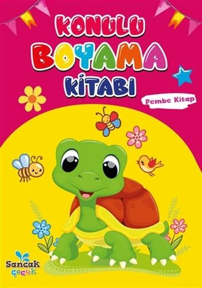 Konulu Boyama Kitabı - Pembe Kitap ürün görseli 1