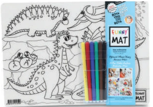 Funny Mat - Uzay Ve Dinozorlar 6'Lı Kalem Hediyeli 25 x 35 cm ürün görseli 1