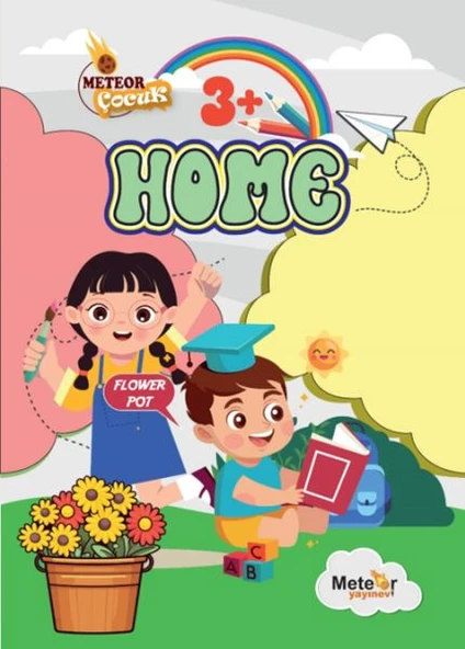 Homes (Ev Bölümleri) Türkçe – İngilizce Boyama Kitabı ürün görseli 1