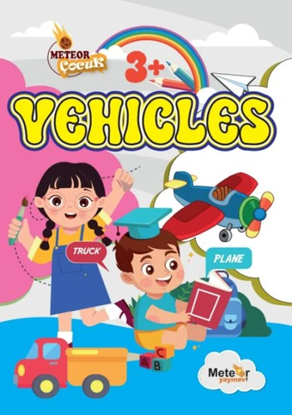 Vehıcles (Araçlar) Türkçe – İngilizce Boyama Kitabı ürün görseli 1