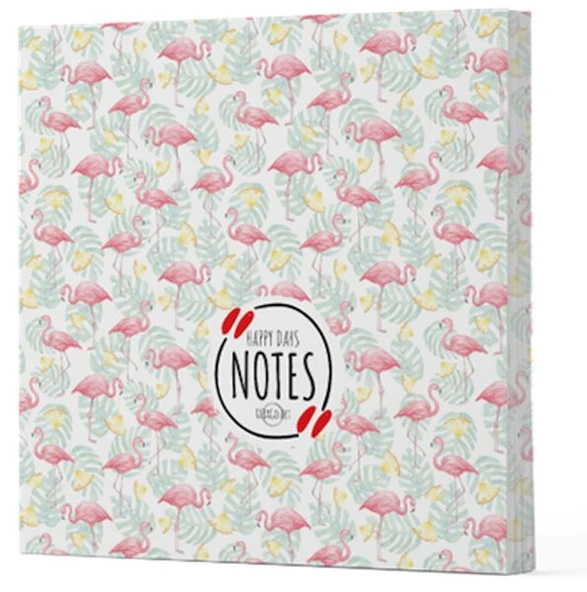 Flamingo 3 - Çizgisiz Yan Boyamalı Defter ürün görseli 1