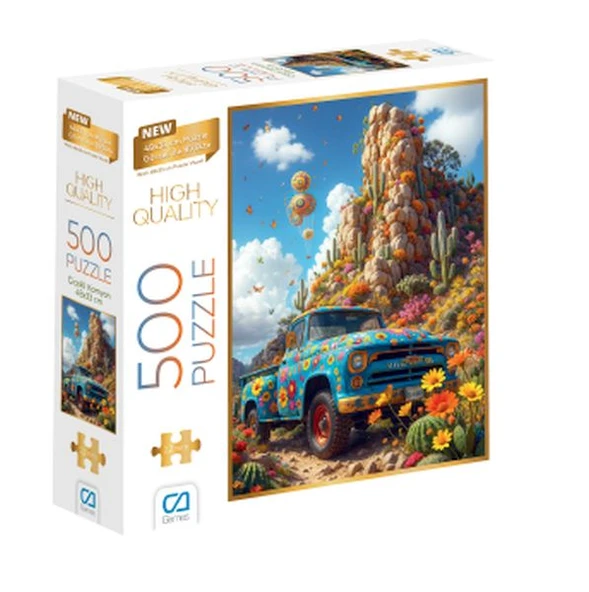 Çiçekli Kamyon Puzzle 500 ürün görseli 1