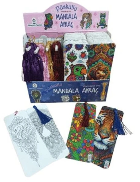 Püsküllü Mandala Ayraç Çocuklar İçin (400'lü Set) ürün görseli 1