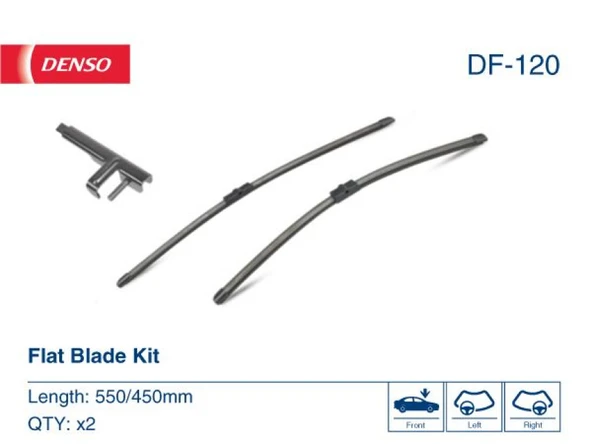 Mercedes Silecek Süpürgesi Ön Takım - 550 / 450 MM - Den Df-120 ürün görseli 1