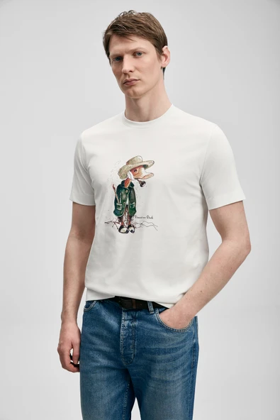 Lufian 111020292 Duck Modern Grafik T-Shirt Erkek Tişort ürün görseli 1