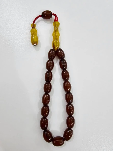 Zeyzun Usta İmzalı Bilek Boy Efe Maskot Sıkma Kehribar Tespih 15 x 11 mm ürün görseli 1