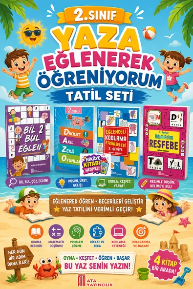 Ata 2.Sınıf Yaza Eğlenerek Öğreniyorum Tatil Seti ürün görseli 1