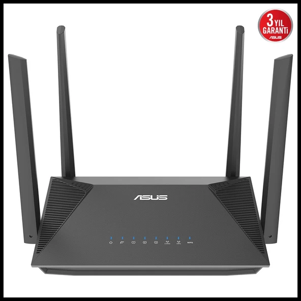 ASUS RT-AX52 Pro, AX3000, 3 Port, 3000Mbps,  Dual Band, WİFİ 6, AiMesh, Extendable Router ürün görseli 1