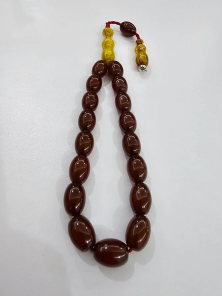 Zeyzun Usta İmzalı Bilek Boy Efe Maskot Sıkma Kehribar Tespih 15 x 11 mm ürün görseli 1