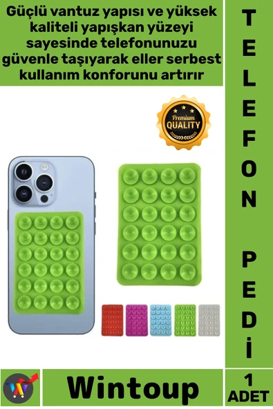 #SabitlemePedi Silikon Vantuzlu Yapışkan Kaydırmaz Araç Torpido Masa Duvar Tutucu Cep Telefonu Pedi ürün görseli 1