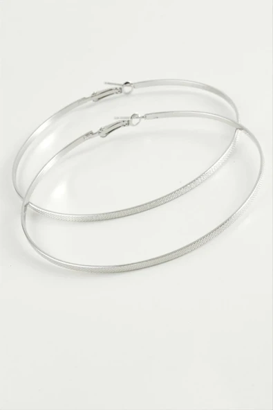 Noktalı Metal Halka Küpe 8-10 cm ürün görseli 1