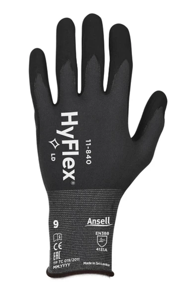Ansell 11-840 HYFLEX Köpük Nitril Genel Amaçlı İş Eldiveni ürün görseli 1