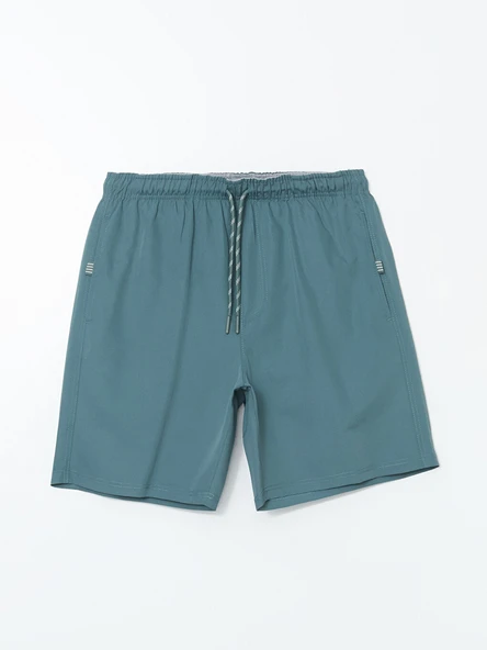 LCWAIKIKI Classic Petrol Kısa Boy Basic Erkek Deniz Şortu - Resim 5
