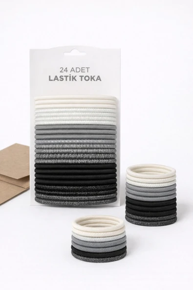 24'lü Simli Lastik Toka Seti ürün görseli 1