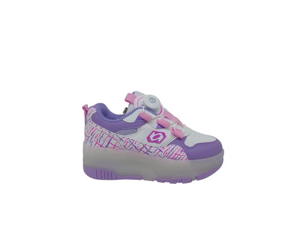 Zerhan 9625 Kız Çocuk Lila Işıklı Patenli Tekerlekli Sneaker Spor ürün görseli 1