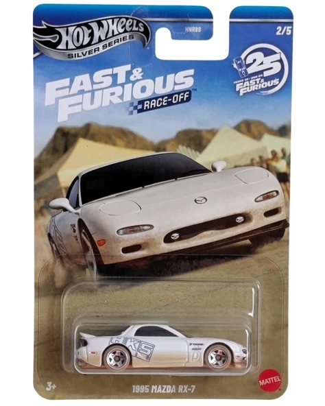 Hot Wheels Fast & Furious 25 YIL RACE-OFF  1995 MAZDA RX-7 JKX16 - HNR88 ürün görseli 1